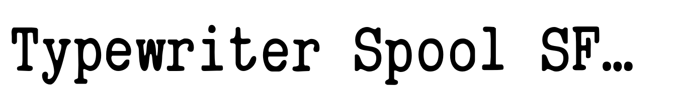 Typewriter Spool SFT Condensed Semi Bold